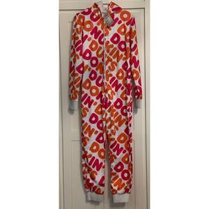 NWT Dunkin Donuts hoodie onesie Pajamas SM The California Outfits